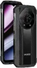 A black smartphone with a rugged design is shown from a diagonal angle, displaying its rear camera module and textured back. Produktbild-Vorschau