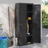 vidaXL Armadio da giardino nero 65x37x165 cm PP Anteprima dell’immagine prodotto 11