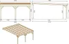 Carport Garagendach 5.8x5.06 m - 29 m2 - an der Hauswand Produktbild-Vorschau 2
