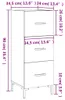 vidaXL Příborník Sonoma Dub 34,5x34x90 cm výrobek ze dřeva Náhled obrázku produktu 8