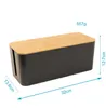 Scatola per cavi Intirilife con coperchio in bambù nero - Anteprima dell’immagine prodotto 2
