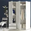 Valencia Kleiderschrank 3-türig Weiß Drehtürenschrank Produktbild-Vorschau 4