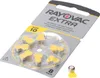 A blister pack of Rayovac Extra hearing aid batteries. Voir les images du produit