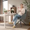 HOMCOM Jedálenská stolička, otočná o 360°, kuchynská Náhľad obrázku produktu 8