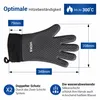 Ofenhandschuhe 2x Backhandschuhe Topfhandschuhe Schwarz Produktbild-Vorschau 4