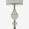 Lampa stojąca metalowa i tekstylna, w kolorach srebrnym i Podgląd zdjęcia produktu 8