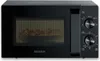 A black Severin microwave oven is shown from the front on a white background. Produktbild-Vorschau