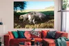 MuchoWow® Poster Schweine - Tiere - Landschaft 180x120 cm - Produktbild-Vorschau 2