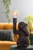 Light & Living - stolná lampa - Monkey - čierna - plast - Náhľad obrázku produktu 9