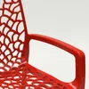 Grand Soleil Stuhl mit Armlehne - Farbe: Rot - Stapelbar - Produktbild-Vorschau 4