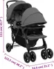 vidaXL Tandem-Zwillingskinderwagen Dunkelgrau Stahl Produktbild-Vorschau 6