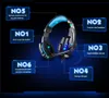 A gaming headset with various features highlighted by text overlays. Produktbild-Vorschau