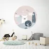 Sticker Kreis für Kinderzimmer weißes BÄRCHEN Bäume Wolken Produktbild-Vorschau 5