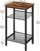 Tavolino con 2 ripiani regolabili in rete 38 x 28 x 74 cm Anteprima dell’immagine prodotto 3