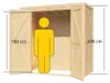 Bikebox Gerätehaus Fiete 1 Rhombusprofil 18 mm natur Produktbild-Vorschau 4
