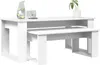 vidaXL Set di tavolini 2 pezzi in legno bianco Anteprima dell’immagine prodotto 3
