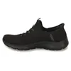 A side view of a black Skechers slip-on sneaker against a white background. Voir les images du produit