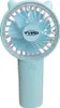 A light blue handheld fan with a cat ear design. Produktbild-Vorschau