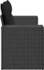 vidaXL Gartensofa mit Kissen 2-Sitzer Schwarz Poly Rattan Produktbild-Vorschau 5