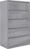 Sideboard Kenji 5 Schubladen Hochglanz Grau Produktbild-Vorschau 2