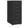 vidaXL Armoire de classement à roulettes noire 28x41x69 cm Voir les images du produit 8
