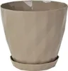 Set van 3 taupe-kleurige bloempotten, kristaldesign - Productafbeelding-voorbeeld 4