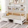 MODFU Lit Banquette 90x200 cm - Lit Convertible Bureau avec Voir les images du produit 2