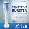 8 spazzolini demirdental Sensitive per Philips Sonicare | Anteprima dell’immagine prodotto 2