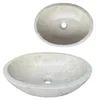 Lendo Online Washbasin Marble 40x30x12 cm Cream Oval Anteprima dell’immagine prodotto 1