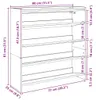 vidaXL Botník Sonoma dub 80x25x81 cm Materiál na bázi dřeva Náhled obrázku produktu 8
