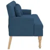 vidaXL Lavica s vankúšom modrá 113x64,5x75,5 cm látka Náhľad obrázku produktu 4