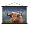 MuchoWow® Textilposter Schottischer Highlander - Kuhkopf - Produktbild-Vorschau 1