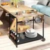 Outsunny Servierwagen Barbecue Trolley Gartenrollwagen mit Produktbild-Vorschau 2