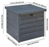 Livingandhome Verzinkter Stahl Gartenbox, 200L Quadratische Produktbild-Vorschau 6