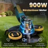 Akku Rasentrimmer, 4in1 Rasenkantenschneider, mit 2× Produktbild-Vorschau 2
