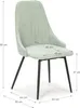 CALICOSY - Lot de 2 chaises pivotantes en tissu avec pieds Voir les images du produit 6