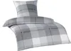 A set of bedding with a plaid pattern. Produktbild-Vorschau