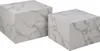 Couchtisch Set Würfel (2 Stück, 58x58x40 cm) - weiße Marmor Produktbild-Vorschau 1