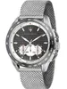 A close-up of a Maserati watch with a silver mesh band and a dark gray dial. Náhled obrázku produktu