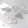 Gua Sha Massageschaber aus 304 Edelstahl Silber 10x4x0,6 Produktbild-Vorschau 3