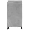 A grey filing cabinet with wheels on a white background. Produktbild-Vorschau