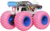 A toy monster truck with pink wheels and a colorful body. Náhľad obrázku produktu