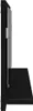 Side view of a black shelf with a gray panel attached. Voir les images du produit
