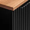 Doppelwaschtisch 120cm Riva, Schwarz und Holzoptik Produktbild-Vorschau 3