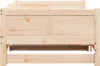 vidaXL Ausziehbares Tagesbett Natur 203,5 x 184 x 56,5 cm Produktbild-Vorschau 7