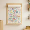 Tableau mural à dessin enfant en bois 70 x 53 cm - Fixation Voir les images du produit 8