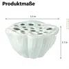 Lotus-Blumenvasen, Keramik-Arrangementgefäß, Blumenhalter, Produktbild-Vorschau 3