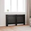 vidaXL Heizkörperverkleidung Schwarz 152x19x81,5 cm MDF Produktbild-Vorschau 2
