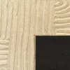 A close-up view of a rug with a textured, striped pattern and a black backing. Anteprima dell’immagine prodotto