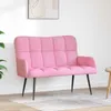 vidaXL 2-Sitzer Sofa Rosa 115 x 61 x 87 cm Stoff Produktbild-Vorschau 2